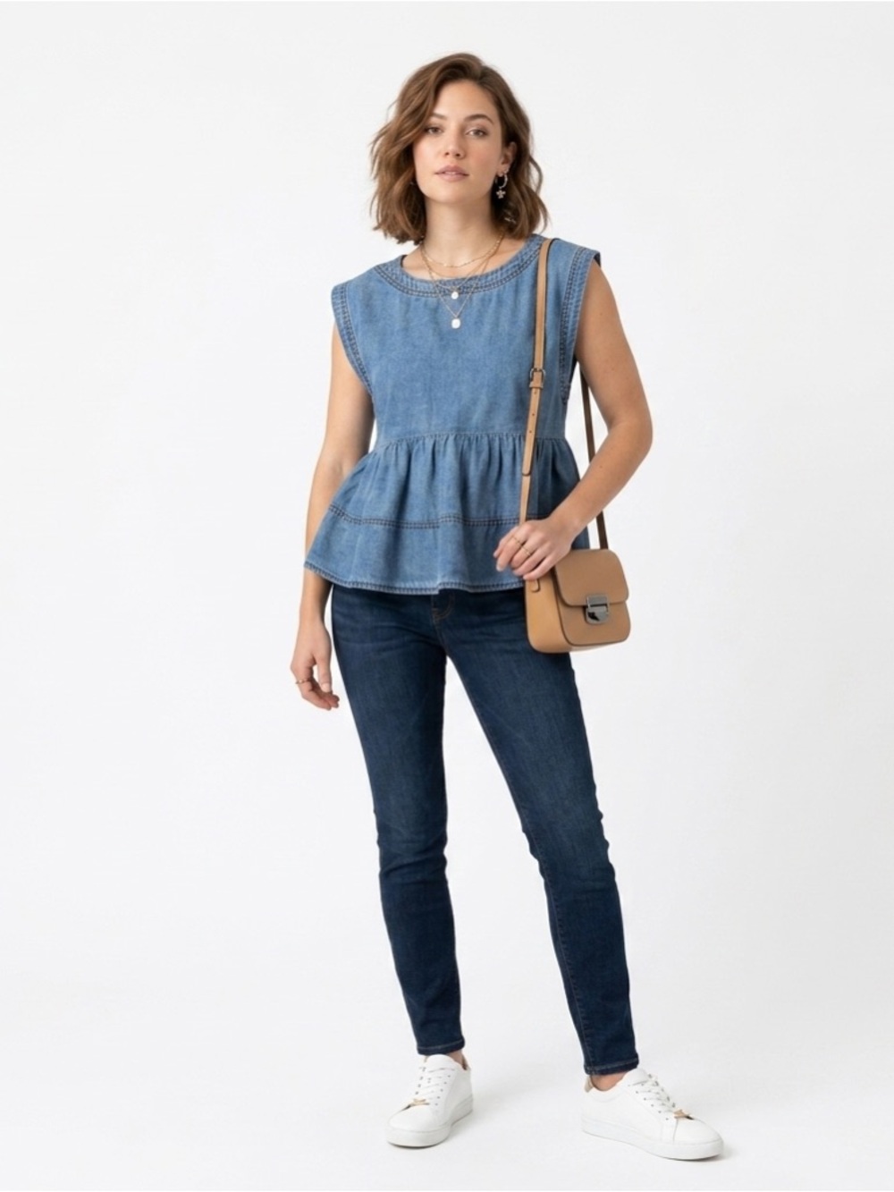 Anthropologie Pilero Denim Blue
Apron Top